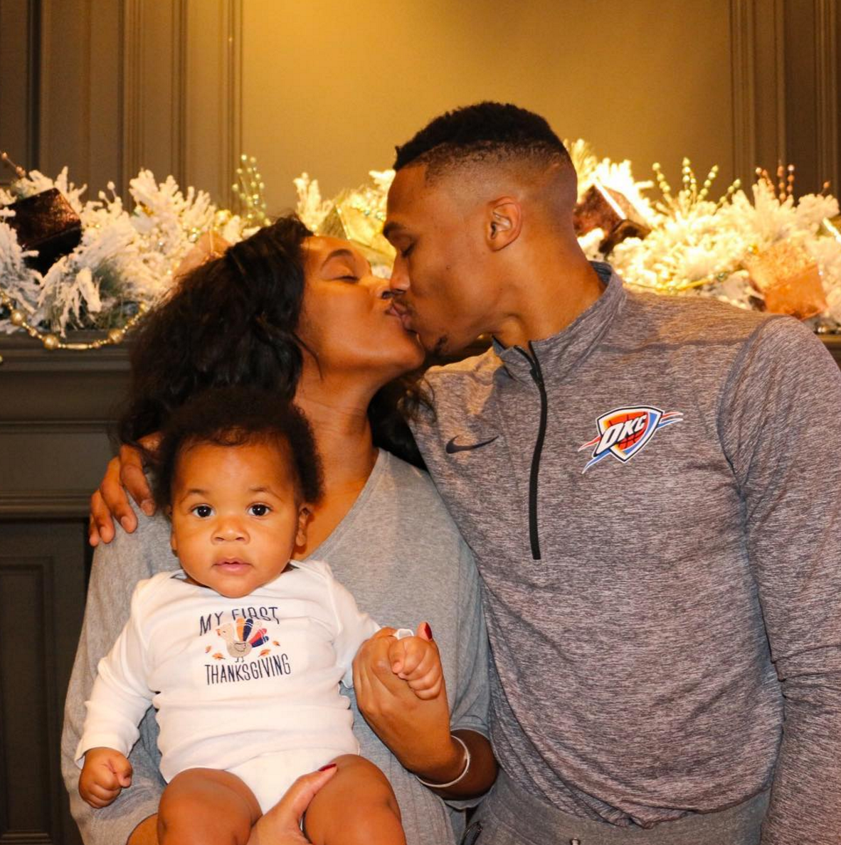 These Photos Of NBA Star Russell Westbrook, His Wife Nina And Their Son Noah Are Black Family Goals
